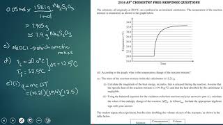 AP Chemistry 2018 FRQ  Timed Walkthrough [upl. by Edniya]