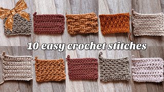 10 CROCHET STITCHES I LEARNED THIS YEAR Easy amp Beginner Friendly  10TH DAY OF KRYSMAS [upl. by Moyers]