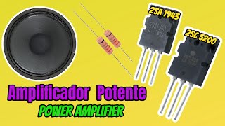 Class AB Powerful Amplifier Using 1943 and 5200 Transistor [upl. by Aylmer279]