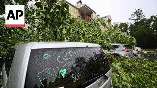 Powerful storms pummel Tallahassee Florida [upl. by Divadleahcim]