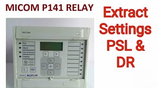 MICOM P141 Relay  Procedure to view Settings PSL amp DR [upl. by Ecarg]