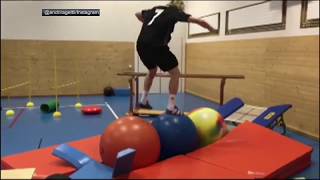 Swiss skier executes insane workout  ESPN [upl. by Neleag]