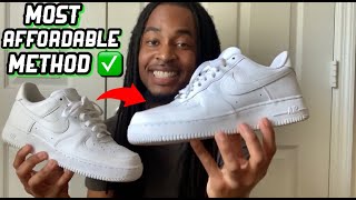 HOW TO CLEAN AIR FORCE 1 NO SHOE CLEANER NEEDED [upl. by Sitoeht]