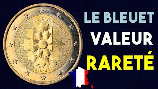 EURO FRANCE pièce commémorative rare Le bleuet valeur tirages révélé [upl. by Hough]