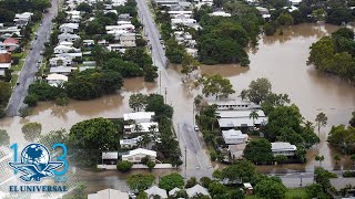 Inundaciones en Australia traen cocodrilos a las calles [upl. by Kuehnel25]