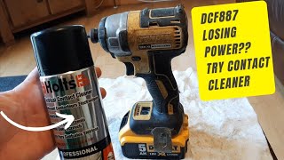 Dewalt DCF887 Power problemsUse contact cleaner [upl. by Arait]