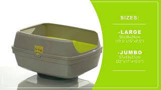 CatCentre® Cat Grey Scoopless Litter Tray Sifting Toilet Box High Sided Rim Pan Loo [upl. by Desiree]