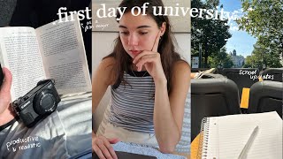 first day of university vlog  productive amp realistic day in my life [upl. by Nyvar]