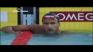 Mondial  Rome  Natation  Finale 1500m NL  Tunisie  Oussama Mellouli champion du Monde [upl. by Beckerman882]