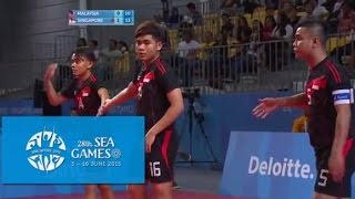 Sepak Takraw Mens Team Event MAS vs SIN 3rd ReguDay 4  28th SEA Games Singapore 2015 [upl. by Arjan]