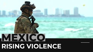 Mexico deploys marines to protect tourists in Cancun [upl. by Dympha]