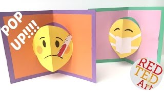 Emoji DIY  Easy Pop Up Card  Get Well Soon [upl. by Eilagam]