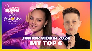 Junior Eurovision 2024 • Natsionalny Vidbir 2024 • MY TOP 6 • 🇺🇦 [upl. by Selway]