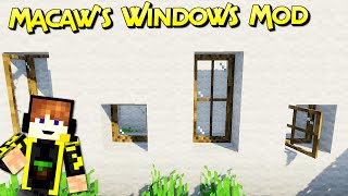 Macaws Windows Mod  Ventanas Con Mucho Estilo  Forge  Minecraft 1152 – 1122  Review Español [upl. by Ednalrym289]