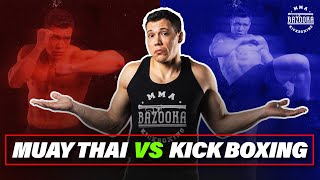 The Important Differences Between Fighting Muay Thai amp Kickboxing  BAZOOKATRAININGCOM [upl. by Previdi547]