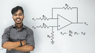 Difference amplifier Using Opamp  Subtractor   Hindi  Lec 7 [upl. by Nedlog]