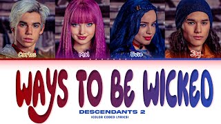 Descendants 2 WTBW Lyrics Color Coded Lyrics [upl. by Ardnoid637]