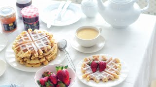 تحضير فطور صباحي سهل ولذيذ  وافلز Waffles [upl. by Gabriel]