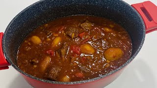 SlowCooked Beef Stew with White Beans and Potatoes  EasyRecipe [upl. by Ydda120]