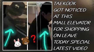 OMG💋😱Taekook Got Noticed At This Mall Elevator For Shopping On LeaveLatesttaehyungjungkookbts [upl. by Imar238]