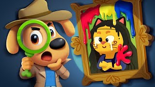 The Stolen Masterpiece  Detective Cartoon  Kids Cartoons  Sheriff Labrador [upl. by Alfeus]