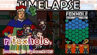 rfoxholes Journey in rplace2023  Timelapse [upl. by Adnic]