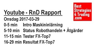 RnD 20190329 Robothandel för Börsen [upl. by Hanimay]