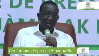 🛑 DIRECT  Urgent 🚨 Conférence de presse  Amadou Bâ sur la situation politique nationale [upl. by Ahsiemal793]