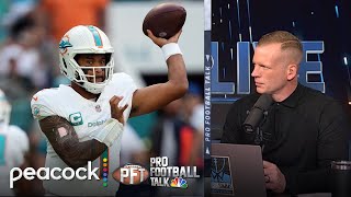 Miami Dolphins get job done vs New York Jets without Tyreek Hill  Pro Football Talk  NFL on NBC [upl. by Nedry618]