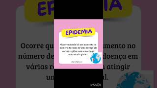 Endemia epidemia Pandemia e surto agentedeendemias agentecomunitariodesaude enfermagem saúde [upl. by Llekram]