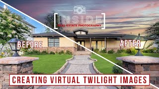 Creating Virtual Twilight Images Day to Dusk for Real Estate Photography [upl. by Sanson]