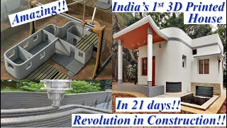 3d Printed House  Indias first 3d printed house in IIT Madras  Revolution in Construction [upl. by Darsey294]