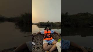 Magical Coracle Ride in Hampi  Sunset amp Stories 🌅 Ghumoalive TravelWithGhumoalive [upl. by Airreis]