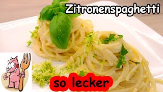 Zitronenspaghetti so unglaublich lecker und einfach [upl. by Beitris]