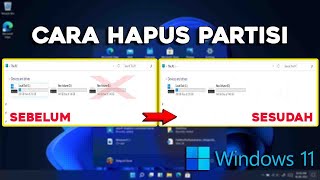 Cara Hapus Partisi Hardisk  SSD Windows 11 [upl. by Orabla196]