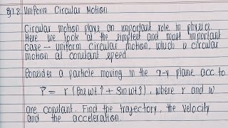 Uniform Circular motion  Example 18 An Introduction to Mechanics by D Kleppner and R Kolenkow [upl. by Mainis977]