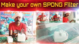 How to make sponge filter at home DIY [upl. by Ettezel]