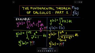 ❖ Fundamental Theorem of Calculus Part 1 ❖ [upl. by Schick937]