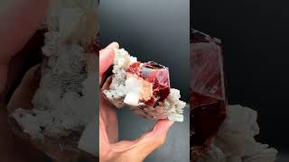 Spessartine Garnet with Muscovite and Feldspar  Fine Art Minerals  Spessartine Garnet [upl. by Meil]