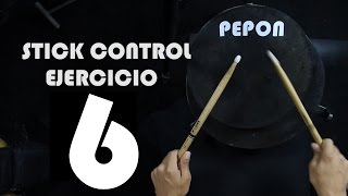 PRACTICA CON PEPON  EJERCICIO 6 STICK CONTROL  DRUM LESSON  SNARE LESSON [upl. by Atims]