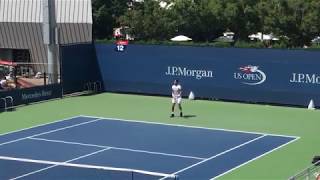 Nikoloz Basilashvili practice at the Us Open 2017 [upl. by Sedaiuqlem]