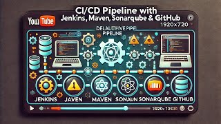 CI CD Declarative Pipeline using GitHub Jenkins MAVEN and Sonar Qube  Project [upl. by Kazimir]