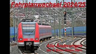 Änderungen zum Fahrplanwechsel 202425 bei der SBahn RheinMain ￼ [upl. by Anerec334]