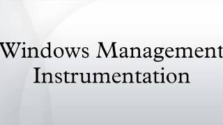 Windows Management Instrumentation [upl. by Valer951]