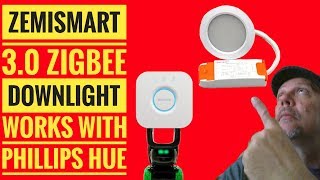 Zemismart 3 0 Zigbee RGBW Downlight Works with Phillips Hue Setup Review [upl. by Eidnew]