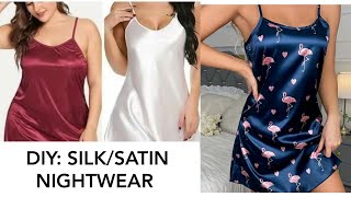 DIY NightwearSleepwear  Cutting and Stitching  How to make a Simple Nightgown [upl. by Jonati]