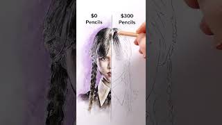 Wednesday drawing  0 pencils vs 300 pencils art bhartilavanyacrafts [upl. by Necaj]