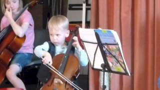 4 year old playing Allegro Suzuki Book 1 [upl. by Benedic]