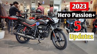 Hero Passion Plus 2023 OBD2 Bs7 New model  5 New features upgrade  On road Price  Mileage [upl. by Ennazzus]