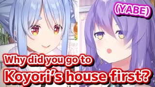 Pekora scolds Moona about she went to Koyoris house first before PekoMoona Collab Hololive Eng [upl. by Mckale291]